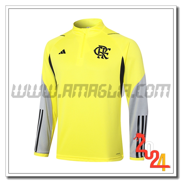 Felpa Allenamento Flamengo Giallo/Grigio/Nero 2024 2025
