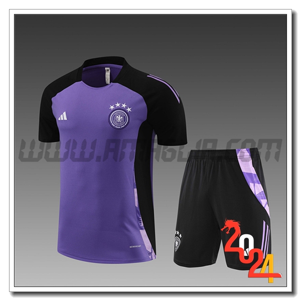 Kit Maglia Allenamento Germania Bambino viola/Nero 2024 2025