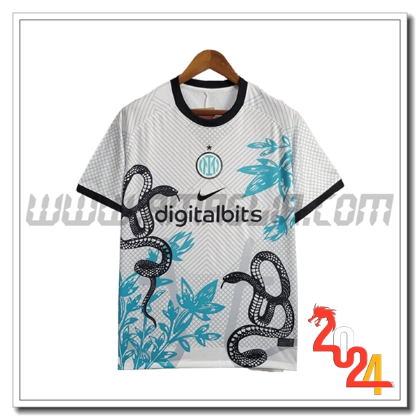 Maglia Calcio Inter Milan Edizione speciale 2024 2025 Bianco