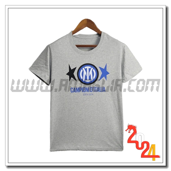Maglia Calcio Inter Milan Maglietta Champion 2 2023/2024 Grigio