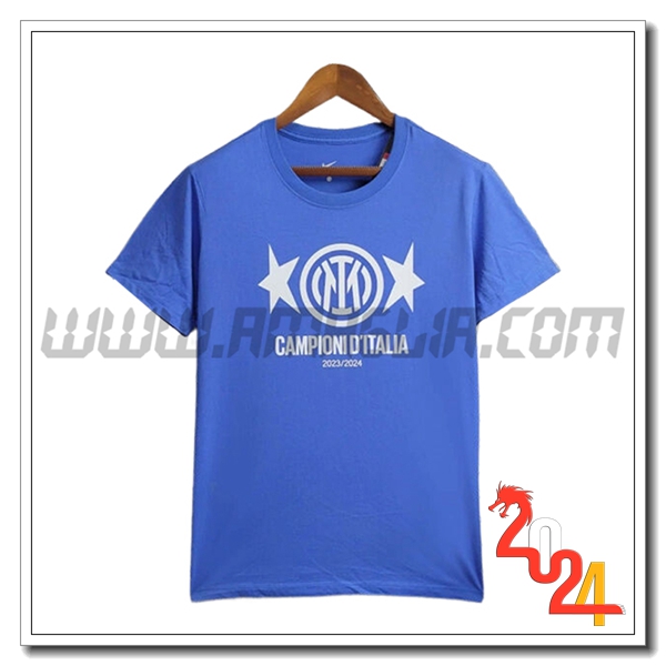 Maglia Calcio Inter Milan Maglietta Champion 2 2023/2024 Blu