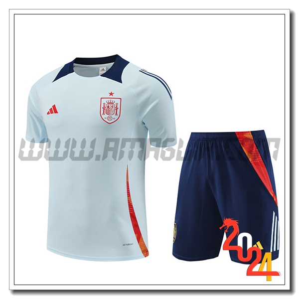 Kit Maglia Allenamento Spagna Azzurro 2024 2025
