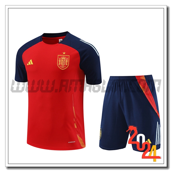 Kit Maglia Allenamento Spagna Rosso/Blu 2024 2025
