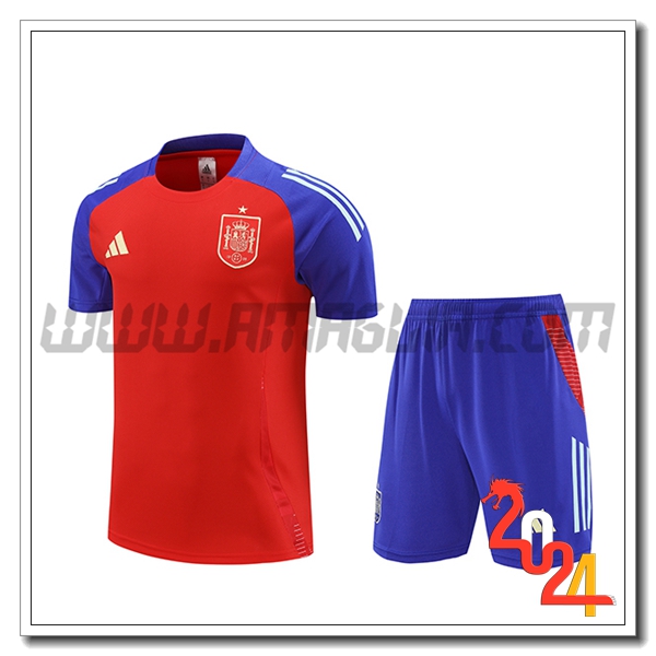Kit Maglia Allenamento Spagna Rosso/Ble 2024 2025