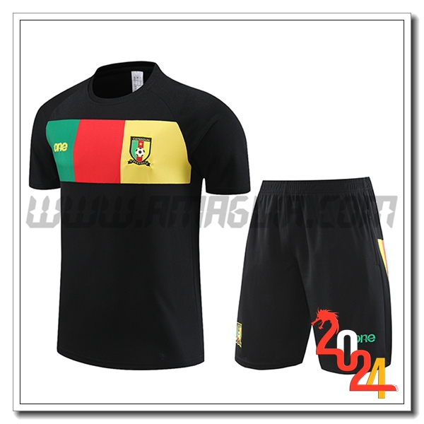 Kit Maglia Allenamento Camerun Nero 2024 2025