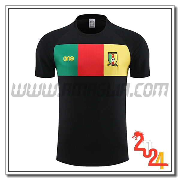 T Shirt Allenamento Camerun Nero 2024 2025