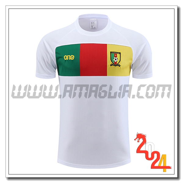 T Shirt Allenamento Camerun Bianco 2024 2025