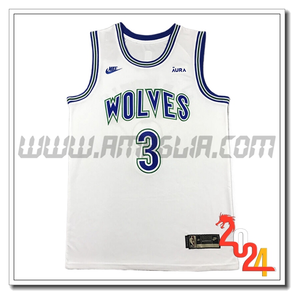 Maglia Minnesota Timberwolves (McDANIELS #3) 2024/25 Bianco/Blu