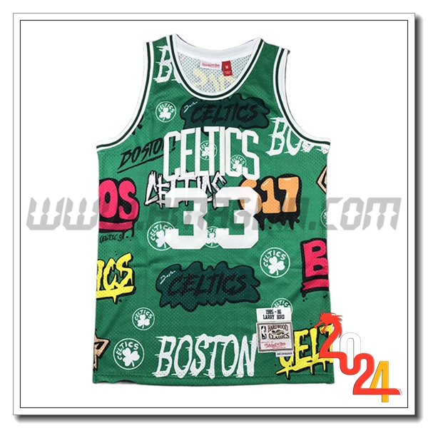 Maglia Boston Celtics (BIRD #33) 2024/25 Verde -02