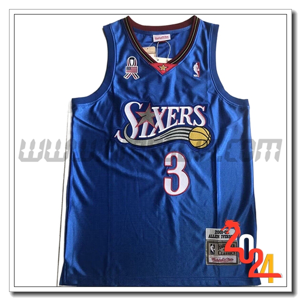 Maglia Philadelphia 76ers (IVERSON #3) 2024/25 Blu
