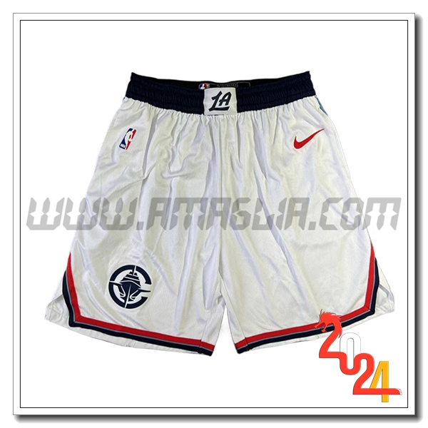 Pantaloncini NBA Los Angeles Clipperss 2024/25 Bianco/Nero/Rosso