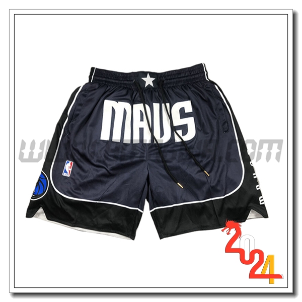 Pantaloncini NBA Dallas Mavericks 2024/25 Nero/Bianco