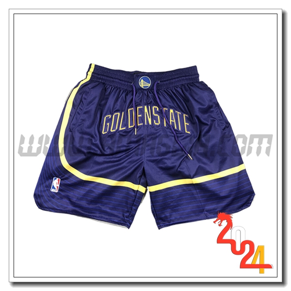 Pantaloncini NBA Golden State Warriors 2024/25 viola/Giallo