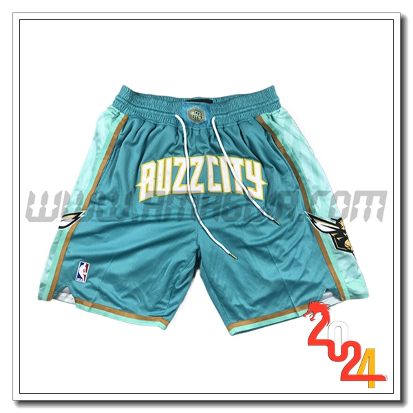 Pantaloncini NBA Charlotte Hornets 2024/25 Verde/Blu