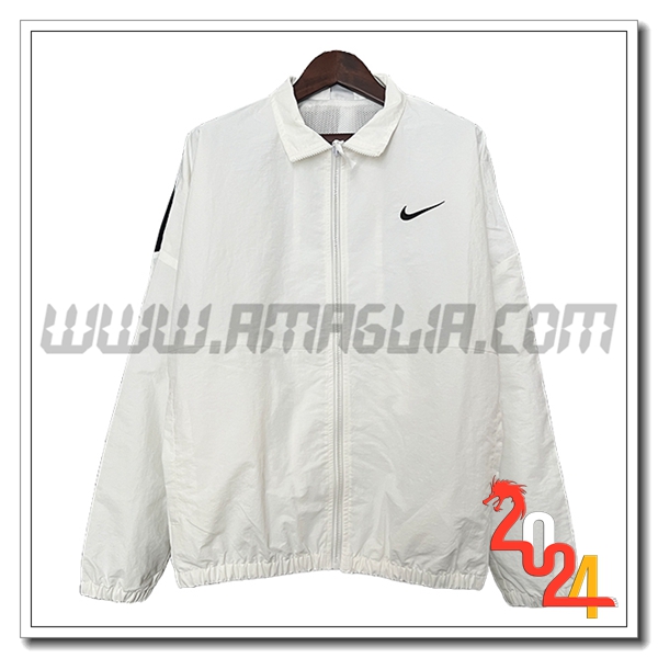 Giacca A Vento Nike Bianco/Nero 2024 2025