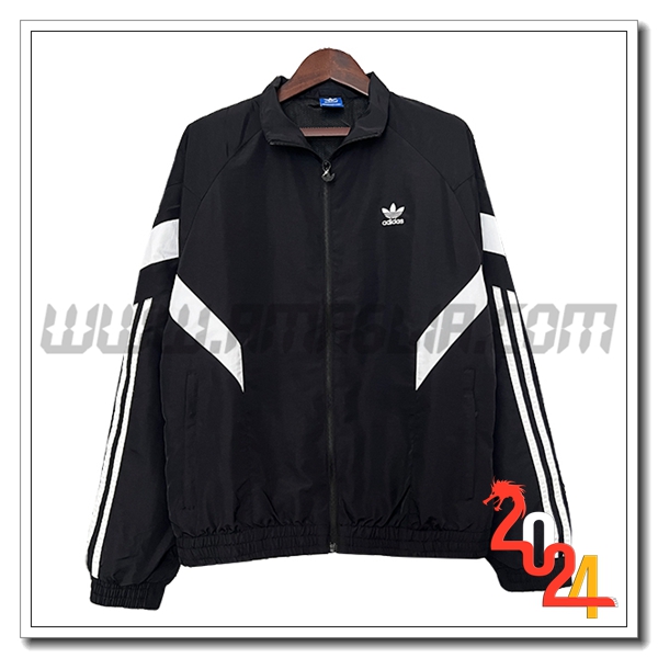 Giacca A Vento Adidas Nero/Bianco 2024 2025