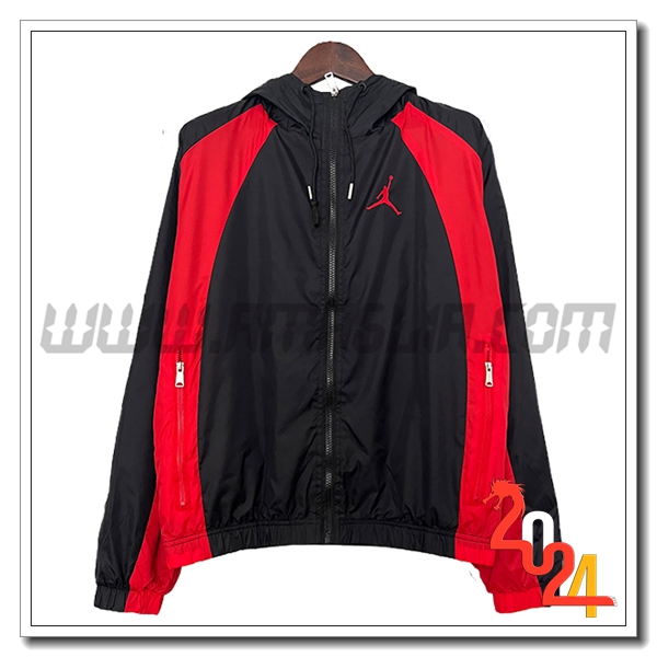 Giacca A Vento Jordan Nero/Rosso 2024 2025