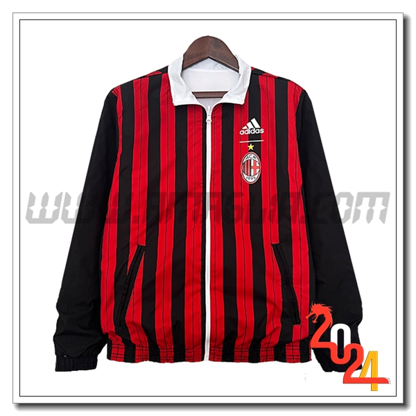 Giacca A Vento AC Milan Nero/Rosso 2024 2025