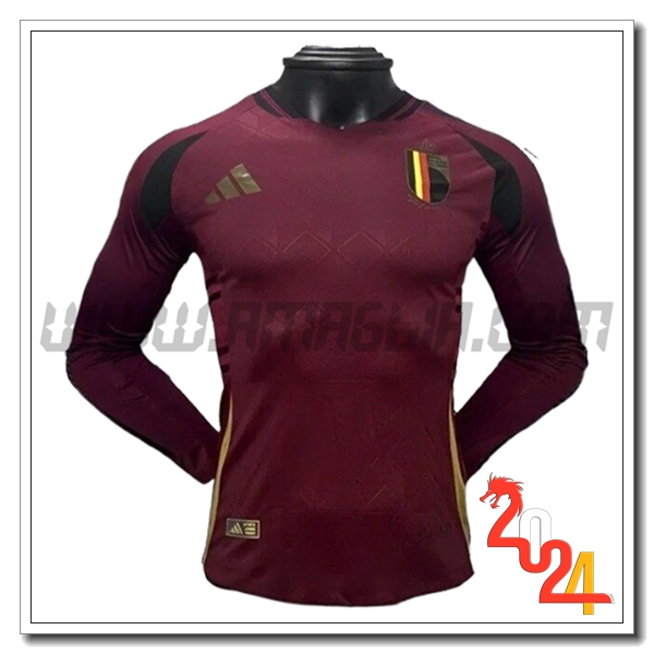 Prima Maglia Squadra Belgio Maniche lunghe 2024 2025
