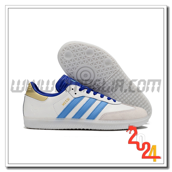 Adidas Scarpe Da Calcio SAMBA MESSI INDOOR BOOTS Bianco/Blu/Grigio