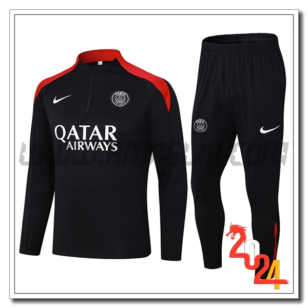 Tuta Allenamento PSG Nero/Rosso 2024 2025
