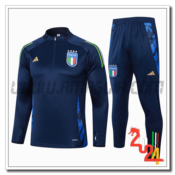 Tuta Allenamento Italia Blu Reale 2024 2025