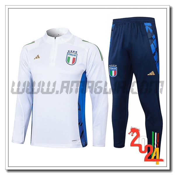 Tuta Allenamento Italia Bianco/Blu 2024 2025 -03