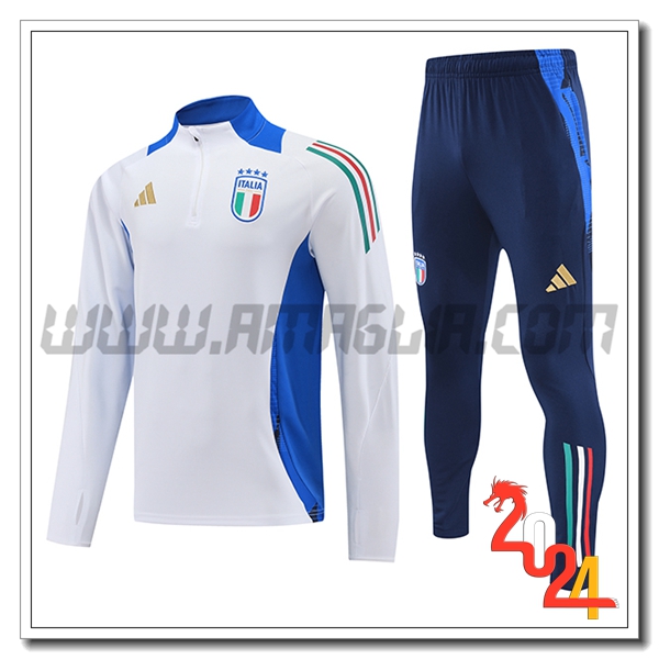 Tuta Allenamento Italia Bianco/Blu 2024 2025 -04