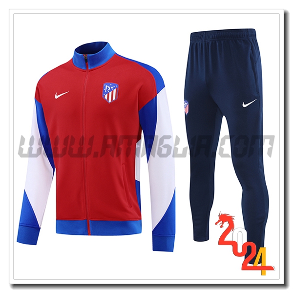 Tuta Allenamento Giacca Atletico Madrid Rosso/Blu/Bianco 2024 2025