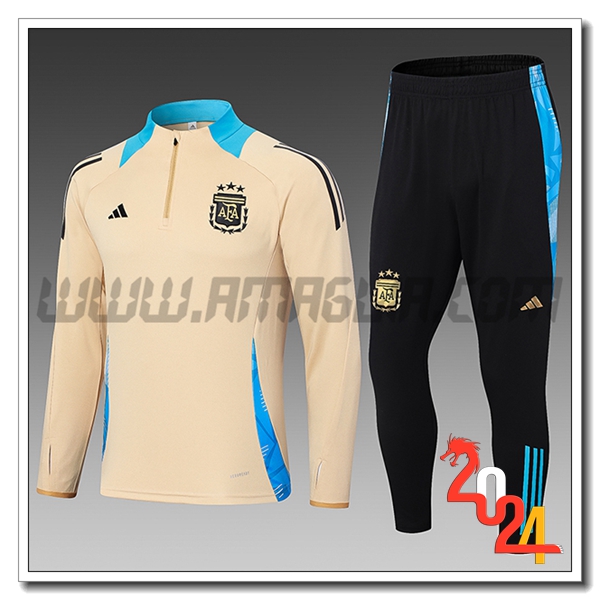 Tuta Allenamento Argentina Bambino Giallo/Blu 2024 2025