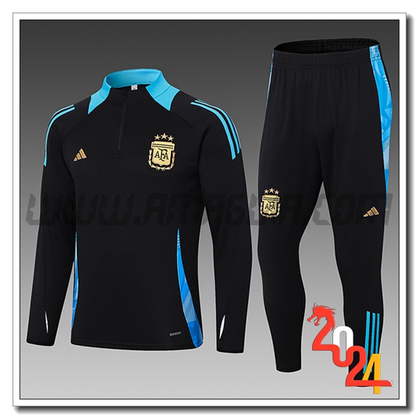 Tuta Allenamento Argentina Bambino Nero/Blu 2024 2025
