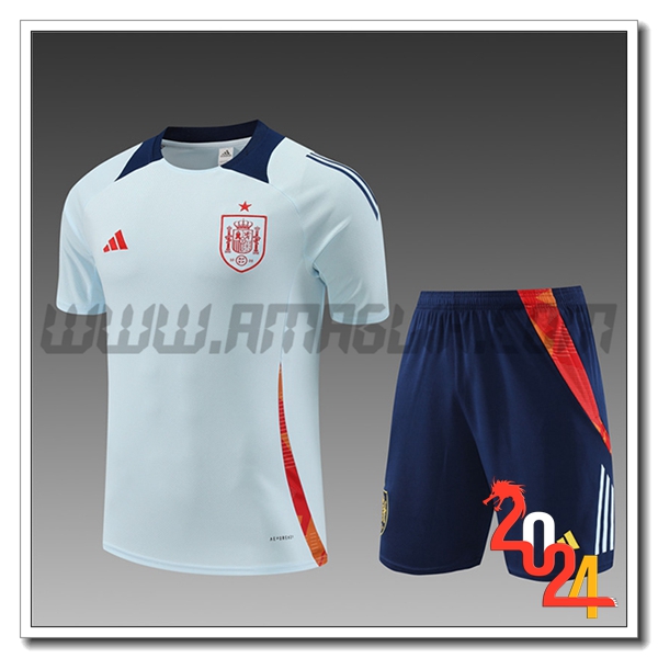 Kit Maglia Allenamento Spagna Bambino Azzurro 2024 2025