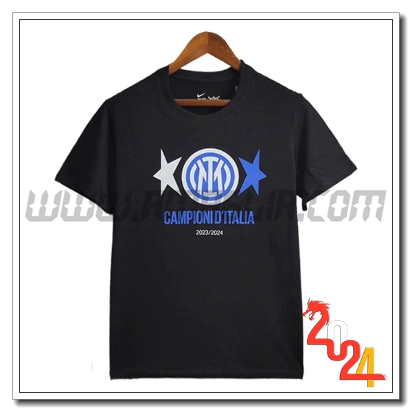 Maglia Calcio Inter Milan Maglietta Champion 2 2023/2024 Nero
