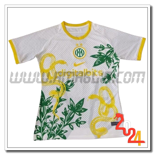 Maglia Calcio Inter Milan Edizione speciale 2024 2025 Bianco