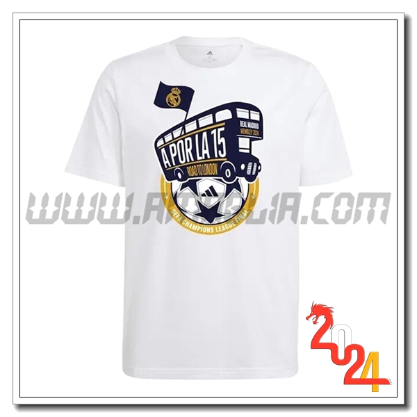 Maglia Calcio Real Madrid Maglietta Cotton 2024 2025 Bianco