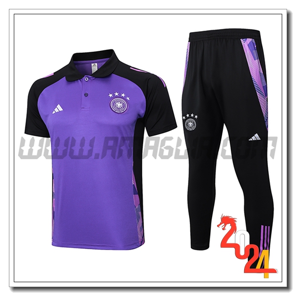 Kit Maglia Polo Germania viola/Nero 2024 2025