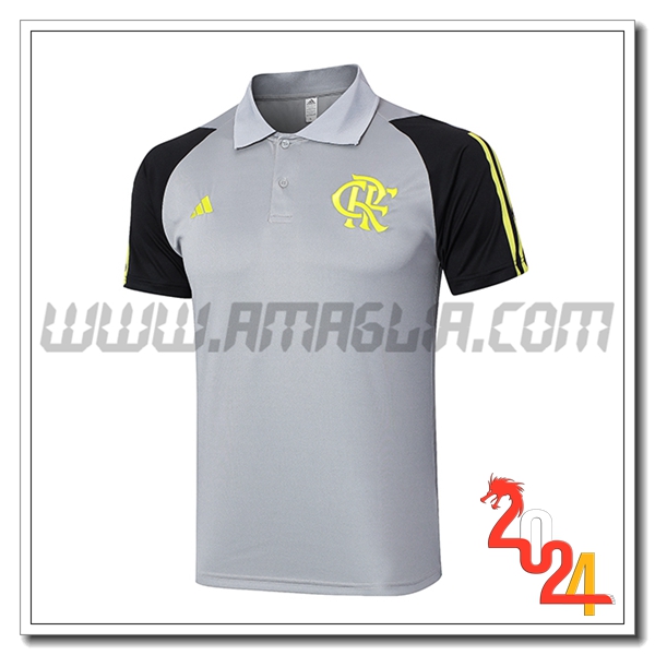 Maglia Polo Flamengo Grigio/Giallo/Nero 2024 2025