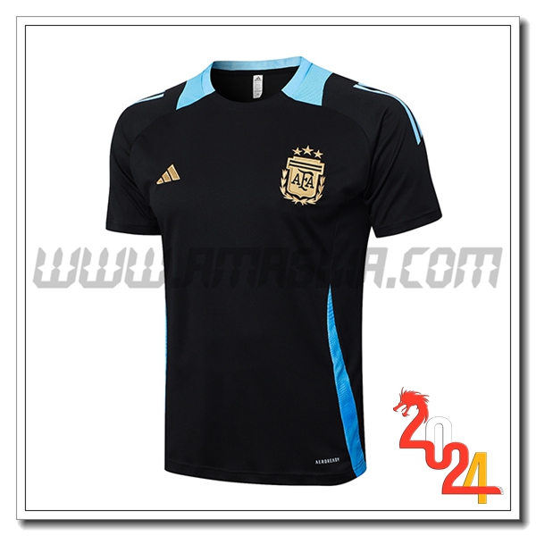 T Shirt Allenamento Argentina Nero/Blu 2024 2025