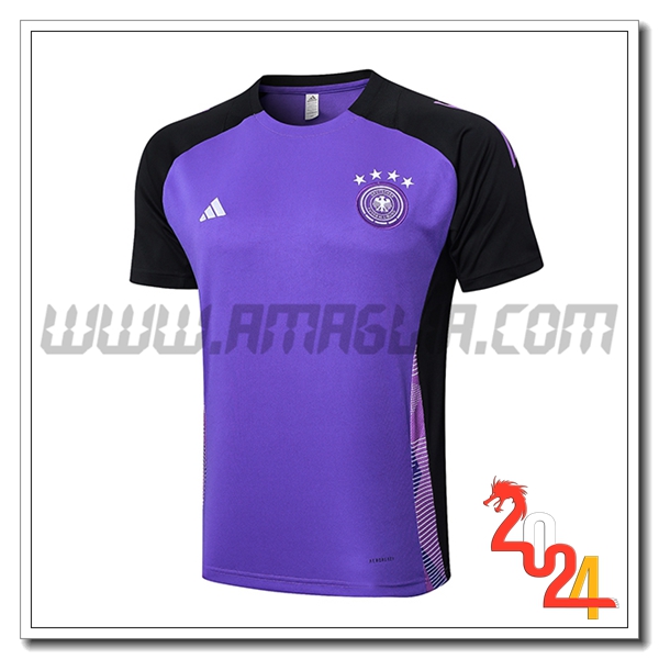 T Shirt Allenamento Germania viola/Nero 2024 2025