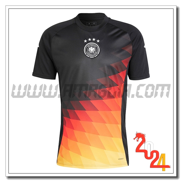T Shirt Allenamento Germania Nero/Arancia 2024 2025