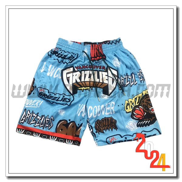 Pantaloncini NBA Memphis Grizzlies 2024/25 Blu/Marrone