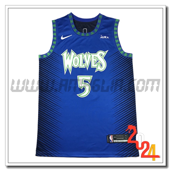 Maglia Minnesota Timberwolves (EDWARDS #5) 2024/25 Blu/Nero/Verde