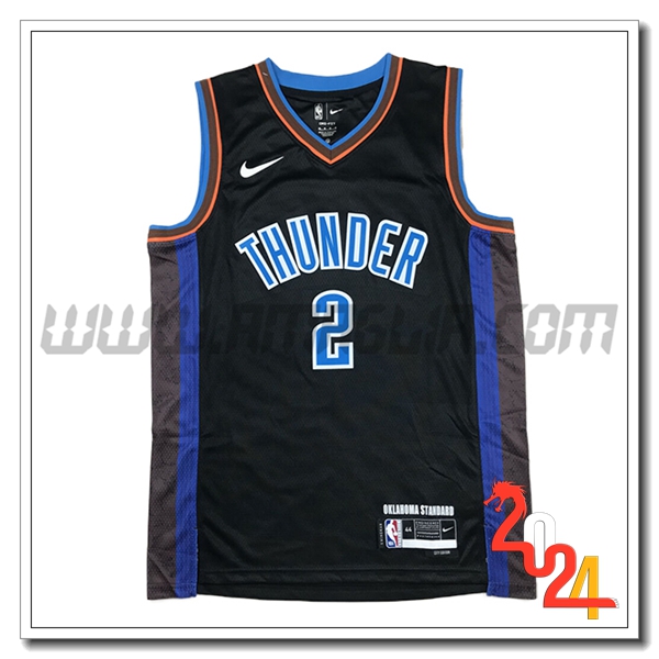 Maglia Oklahoma City Thunder (GILGEOUS-ALEXANDER #2) 2024/25 Nero/Blu