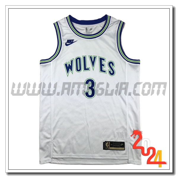 Maglia Minnesota Timberwolves (McDANIELS #3) 2024/25 Bianco/Blu/Verde