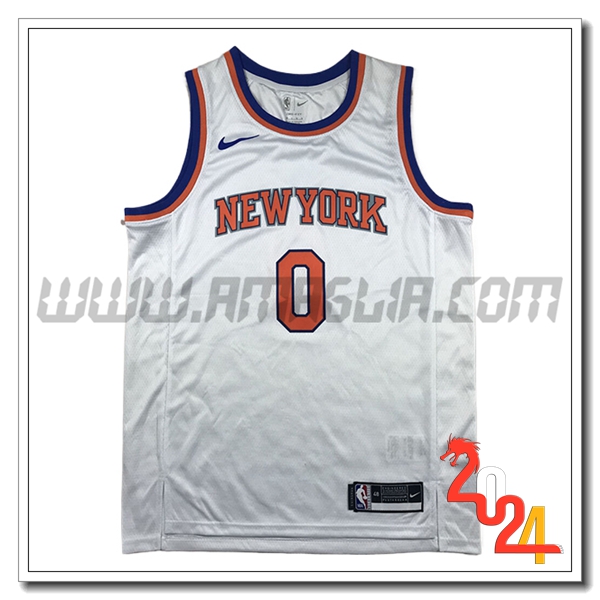 Maglia New York Knicks (DIVINCENZO #0) 2024/25 Bianco/Arancia