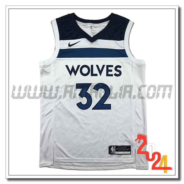 Maglia Minnesota Timberwolves (TOWNS #32) 2024/25 Bianco/Blu -02