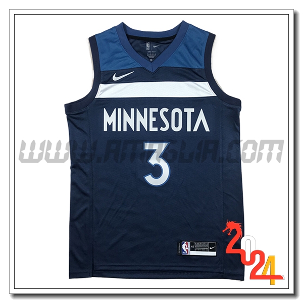 Maglia Minnesota Timberwolves (McDANIELS #3) 2024/25 Blu/Bianco