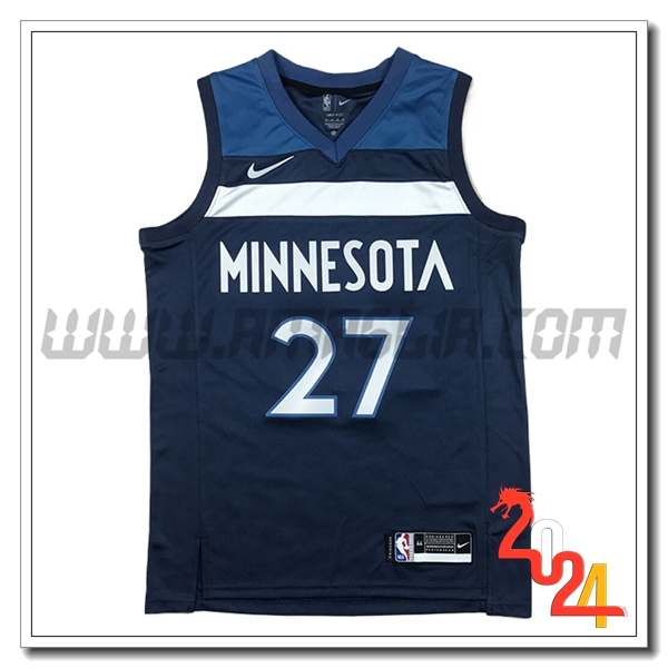 Maglia Minnesota Timberwolves (GOBERT #27) 2024/25 Blu/Bianco