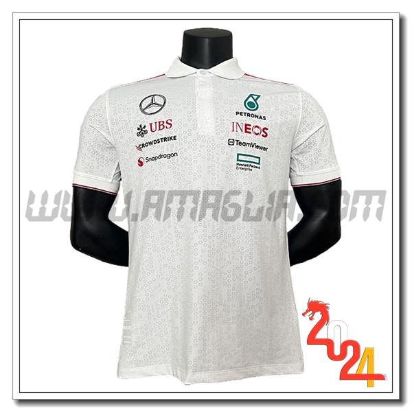 Polo F1 Mercedes Benz Team Bianco/Grigio 2024