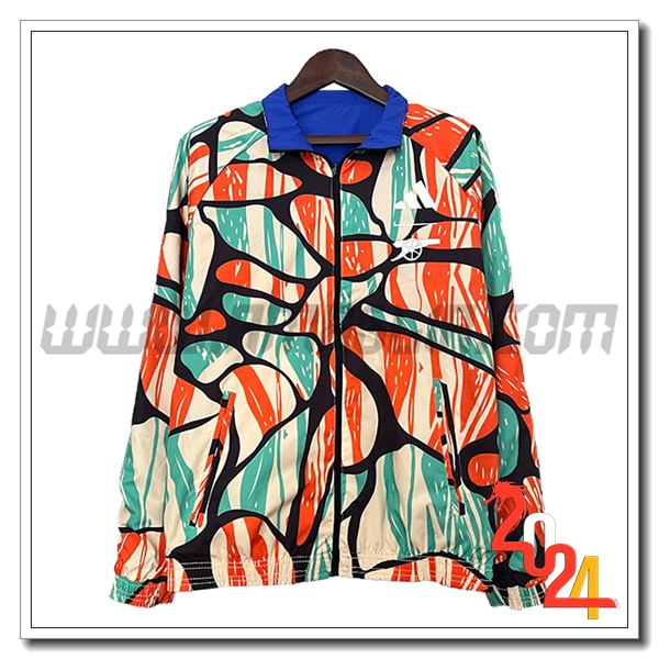 Giacca A Vento Arsenal Arancia/Verde/Nero/Blu 2024 2025